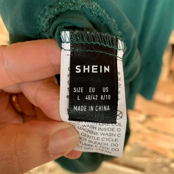 Y2K Women’s Large Prairie Puff Short Sleeve Teal Flowy Dress WhimsyGoth Babydoll - Picture 7 of 8